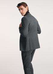 Men's jacket in graphite color MARMT-0018-95(Z25), view of the product from the back on the model, half of the silhouette visible.