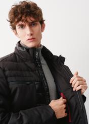 Men's black quilted down jacket KURMT-0312-99(Z23)-04