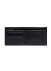Black men's leather wallet PORMS-0699-99(Z26), product view inside on a light background.