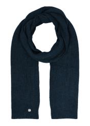 Green women's scarf with a wool blend SZADT-0202-8C(Z26), front view of the product on a white background.