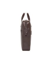 Brown leather men's bag TORMS-0459-1H(Z26), side product view on white background.