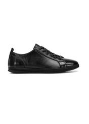 Black leather men's sneakers BUTYM-0489-99(W25)-01