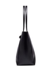 Women's shopper bag in black TOREC-1340-99(Z26), side view of the product on a white background.