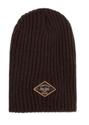 Brown men's winter hat CZAMT-0011-1I(Z26), front product view on white background.