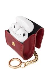 Leather red earphone case PORES-0868-40(Z23)-05