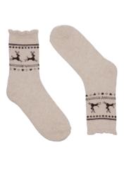 Two-pack of women's wool socks ZESDT-0052-1B(Z26), front product view on white background.
