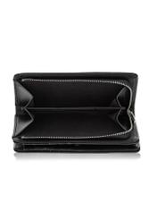 Black women's wallet with logo POREC-0362-99(W24)-05