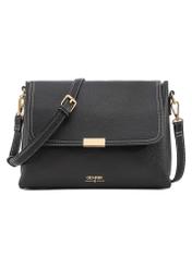 Black women's shoulder bag TOREC-1061-99(Z25), front product view on white background.