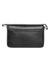 Elegant black women's handbag TOREC-1251-99(Z26), product view from the back on a white background.
