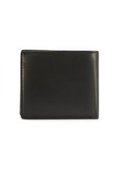 Black men's leather wallet PORMS-0627A-98(Z25), product view from the back on a white background.