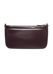 Burgundy women's shoulder bag TOREC-1245-4D(Z26). Back view on white background.