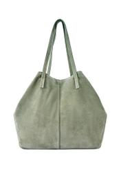 Sage leather women's handbag TORES-1252-8F(W26) - product view from the back, on a white background.