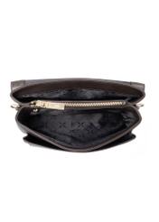 Black leather shoulder bag TORES-1317-99(Z26), product view inside on a light background.