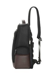Black large men's backpack TORMN-0435-9J(Z26) - side view, on white background.
