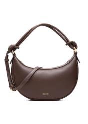 Brown small women's hobo bag TOREC-1097-1H(W26) - front product view on white background.