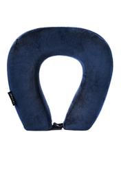 Navy blue travel pillow AW-014-0002-69(W25), product view from the back on a white background.