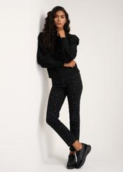 Black jeans with rhinestones for women JEADT-0007-99(Z22)-03