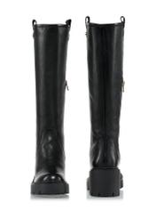 Black leather women's high-heeled boots BUTYD-1096-99(Z24)-04