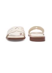 Women's cream leather flip-flops BUTYD-1224-0B(W26)