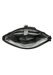 Black men's backpack PLCMN-0016-99(Z25) - top view of the product on a white background.