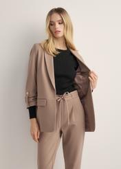Women's jacket without fastening in cool beige color ZAKDT-0034-1K(Z26)