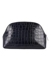 Women's croco leather cosmetic bag TORES-1439-9G(Z26), back view of the product on a white background.