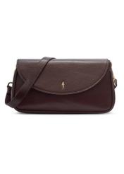 Classic brown leather women's handbag TORES-1371-1H(Z26). Front view on a white background.