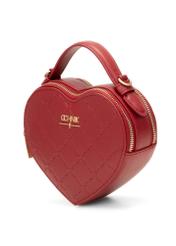 Red heart-shaped handbag TOREC-1154-4B(W26), diagonal product view on white background.