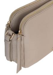 Beige leather women's handbag TORES-1057-80(Z24)-06