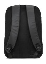 Black men's backpack TORMN-0410-99(W26) - product view from the back, on a white background.