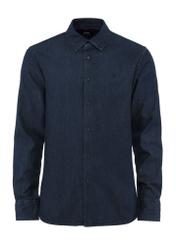 Navy blue men's shirt KOSMT-0331-69(Z24)