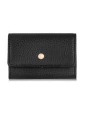 Women's black leather key case PORES-0894-99(Z23)-01