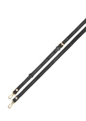 Black leather women's shoulder bag TORES-1244-99(W26), front view of the product on a white background.