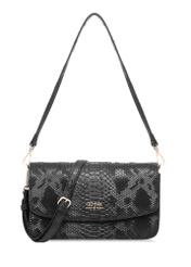 Black women's shoulder bag TOREC-1081-98(Z25), product visible from the front, photo on a white background.