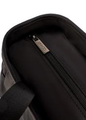 Black lunchbox bag TOREN-0346-99(W26) - close-up detail, on white background.