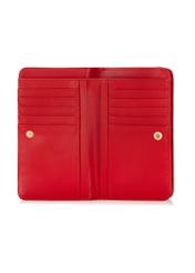 Red women's wallet with logo POREC-0362-42(W24)-07