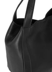 Women's black natural leather handbag TORES-0938-99(Z23)-06