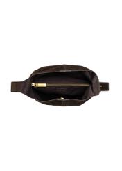 Brown suede women's handbag TORES-1421-1I(Z26), product view inside on white background.