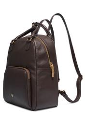 Brown leather women's backpack TORES-1146-1I(Z26)