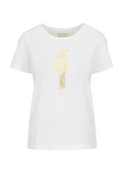 Women's cream t-shirt with oriole TSHDT-0124-12(W24)-03