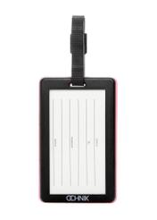 Luggage tag AW-012-0015-5B(W26), product back view on white background.