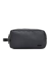 Black men's cosmetic bag TORMN-0394-9J(W26) - front product view, on white background.