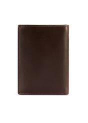 Men's brown leather wallet PORMS-0672-1H(Z26), product view from the back on a white background.