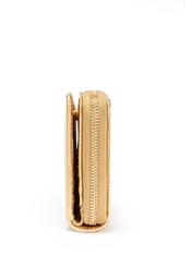 Women's leather wallet in gold color PORES-0960-28(W25), side view of the product on a white background.