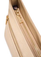 Beige women's shoulder bag TORES-1213-1B(W26) - close-up detail, on white background.