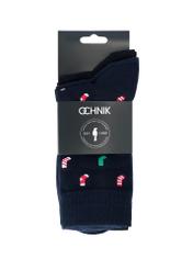 Set of men's Christmas socks ZESMT-0059-15(Z25), view of the product in the packaging on a white background.