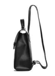 Black elegant women's backpack TOREC-1281-99(Z26) - side view of the product, on a white background.