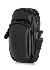 Black men's leather sachet TORMS-0409-99(W24)-02