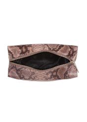 Black leather women's cosmetic bag croco PORES-0843-31(W23)-05