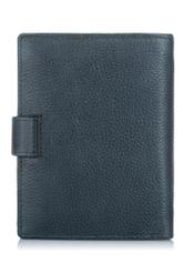 Men's navy blue leather wallet PORMS-0519-69(W23)-03